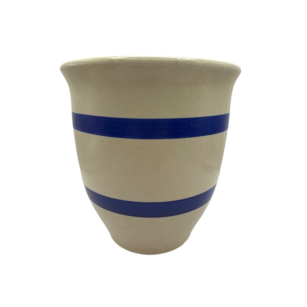 Vintage RRP Co Roseville Ohio Blue Banded Stoneware 1 Qt Kitchen Crock USA